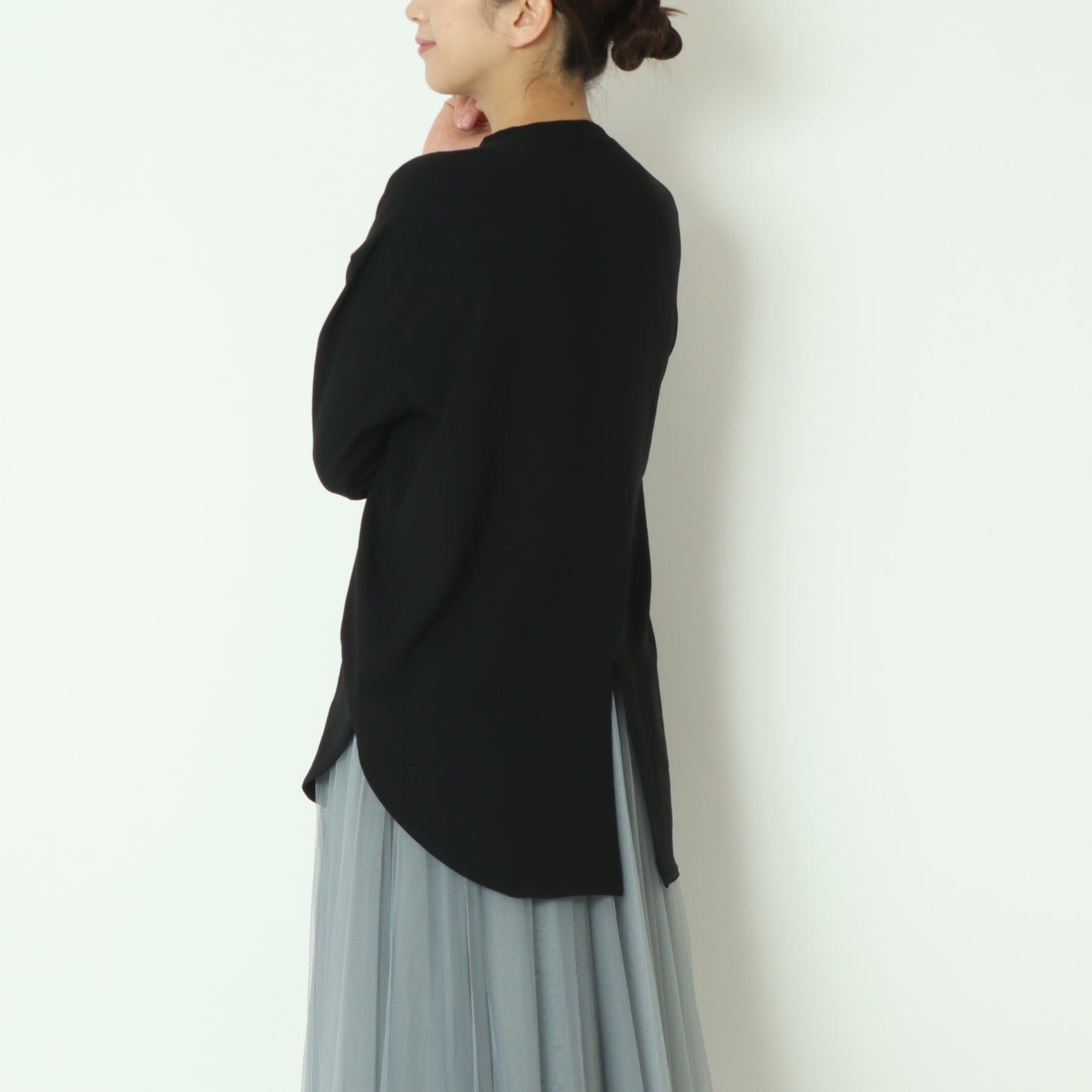 ストレッチシフォンプルオーバーブラウス 80254715