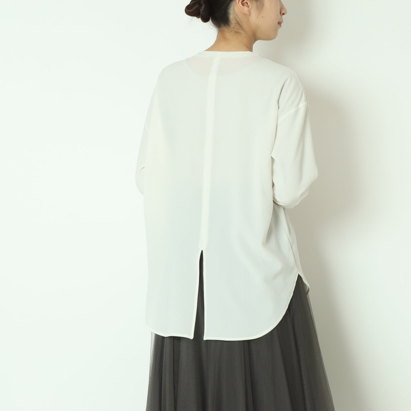 ストレッチシフォンプルオーバーブラウス 80254715