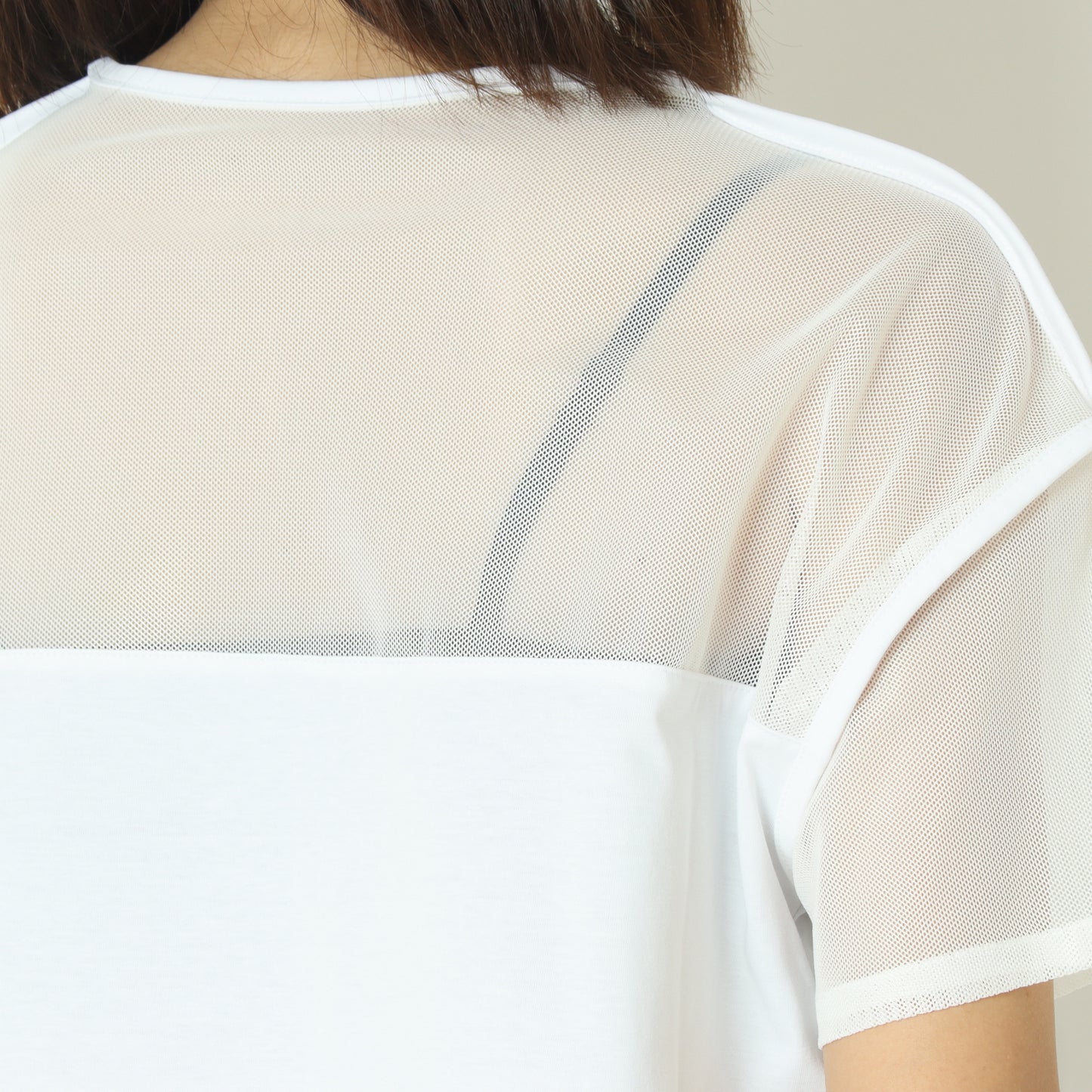 シアー切替クロップドTシャツ 20255874