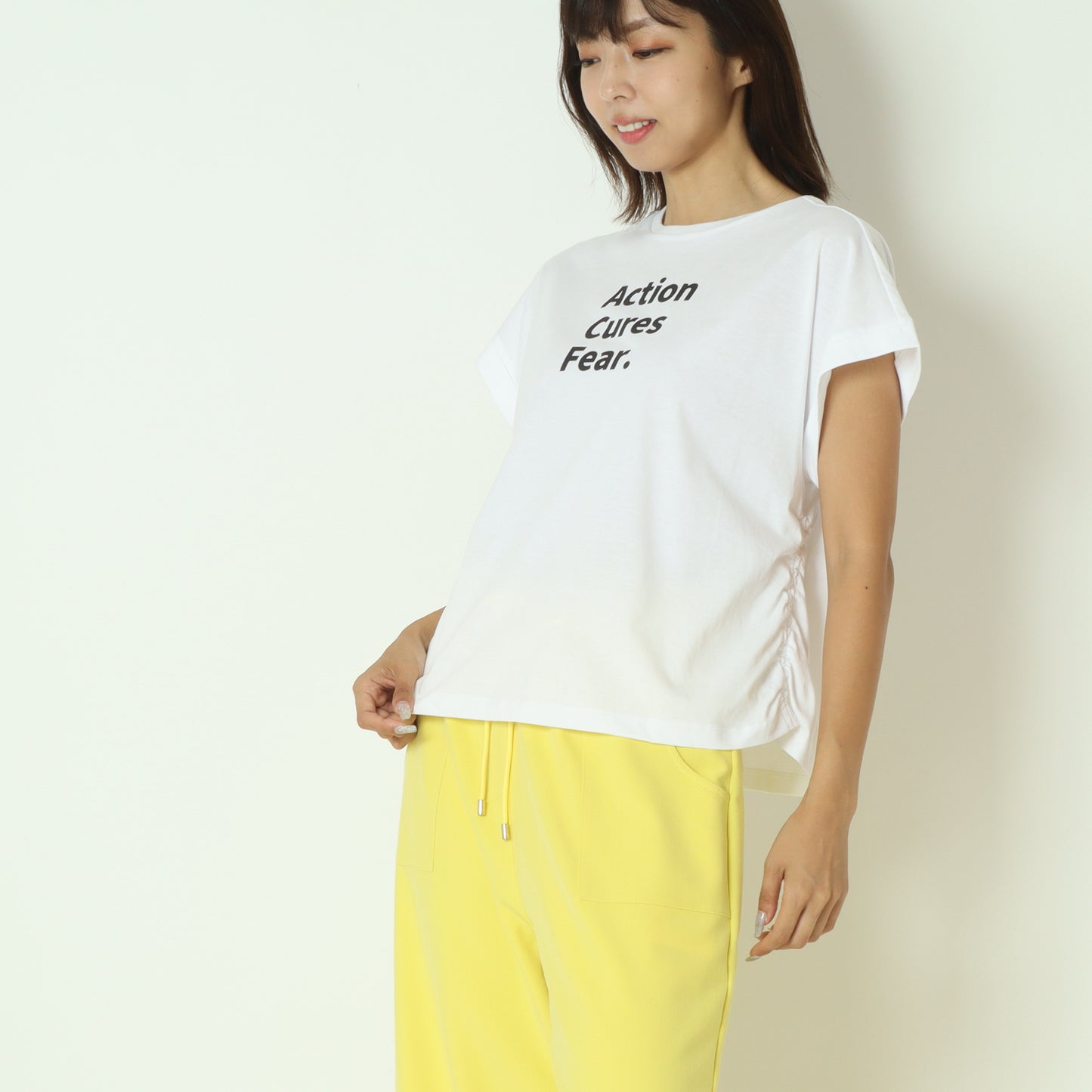 80255311 サイドゴムシャーリングTシャツ