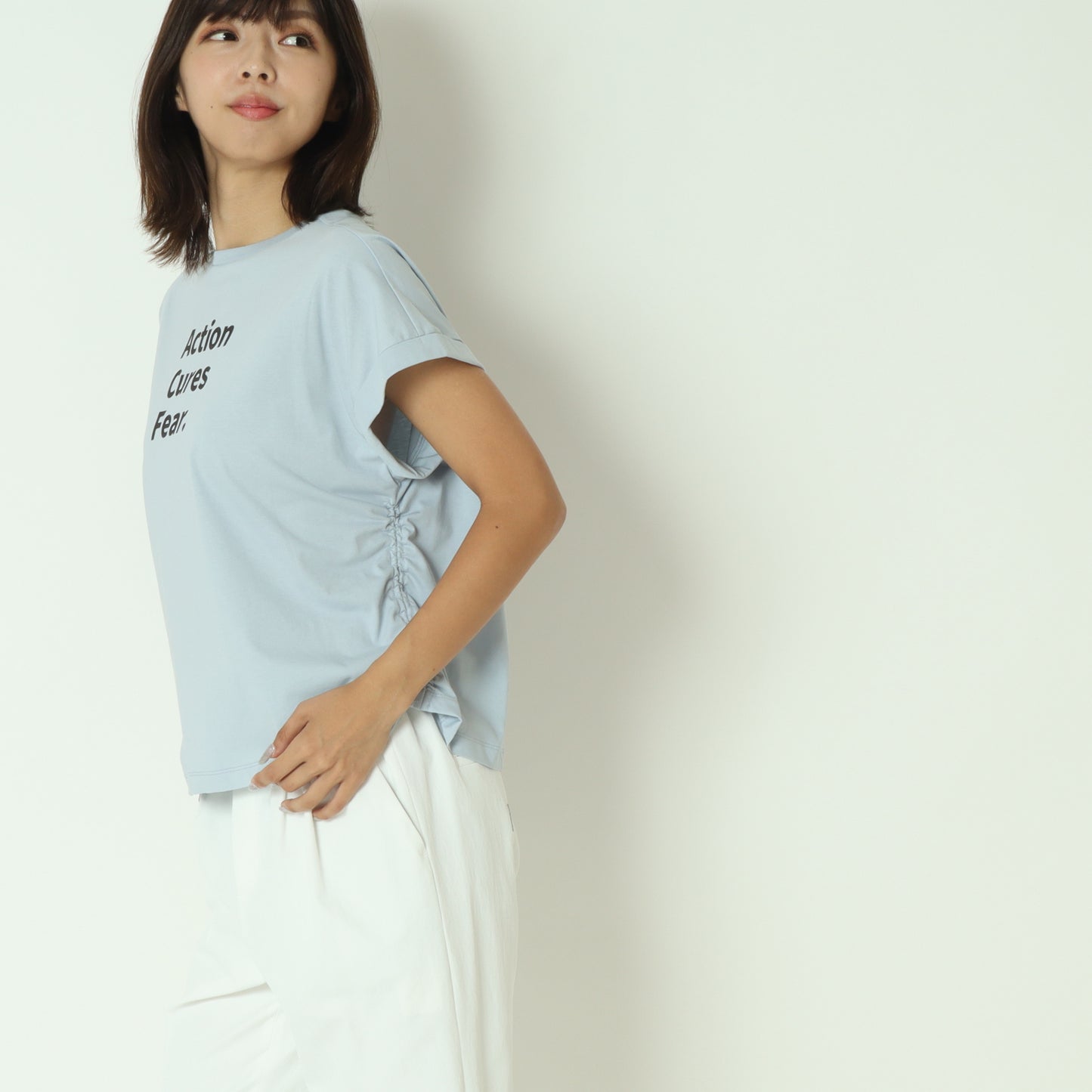 80255311 サイドゴムシャーリングTシャツ