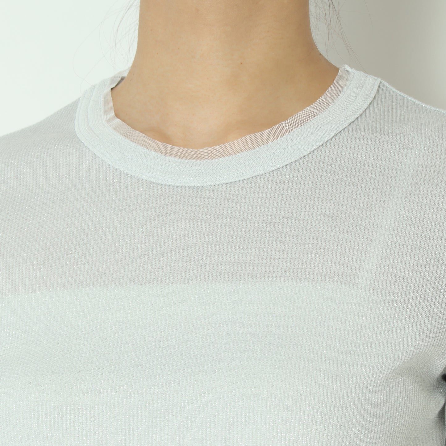 ラメリブショートスリーブTシャツ 8920773