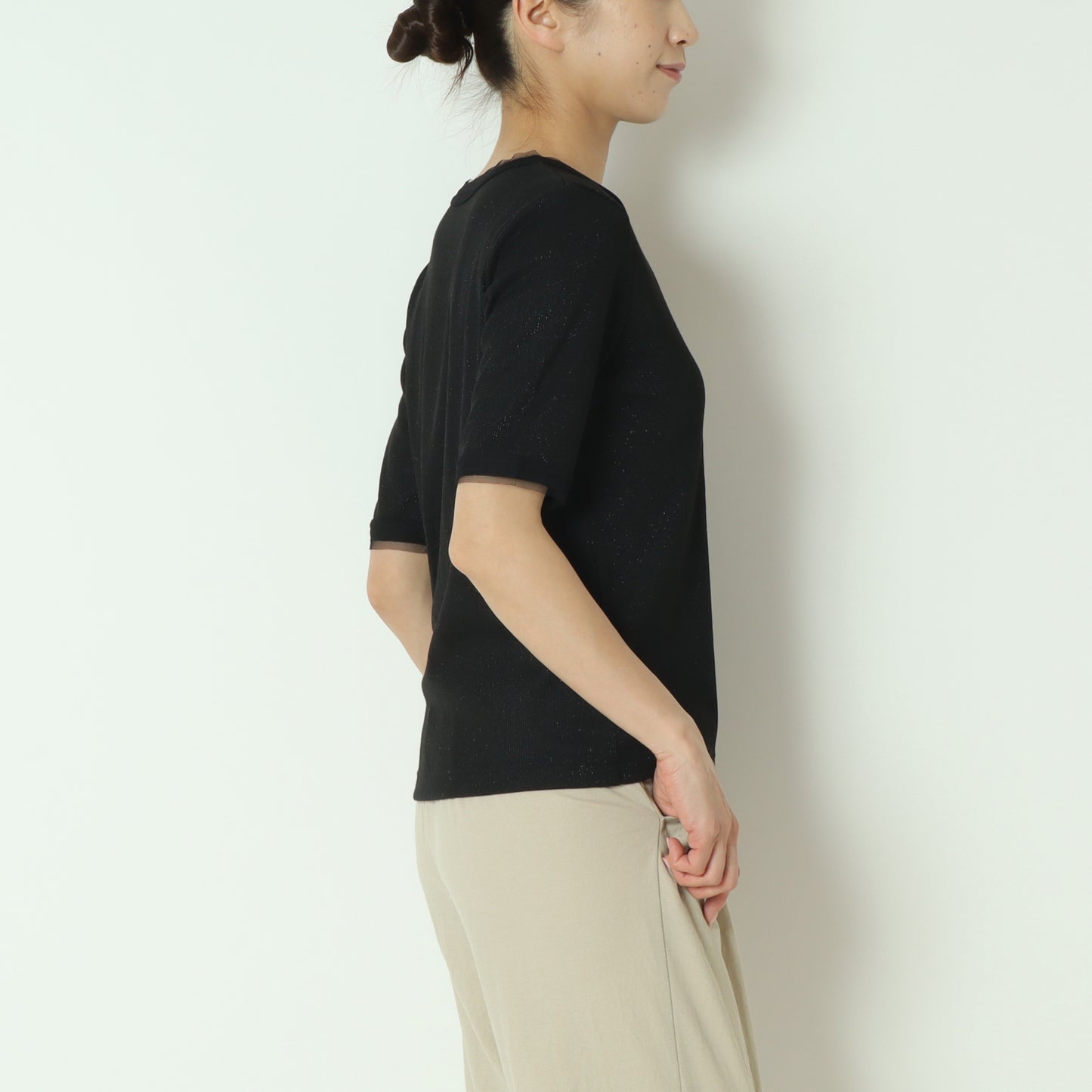 ラメリブショートスリーブTシャツ 8920773