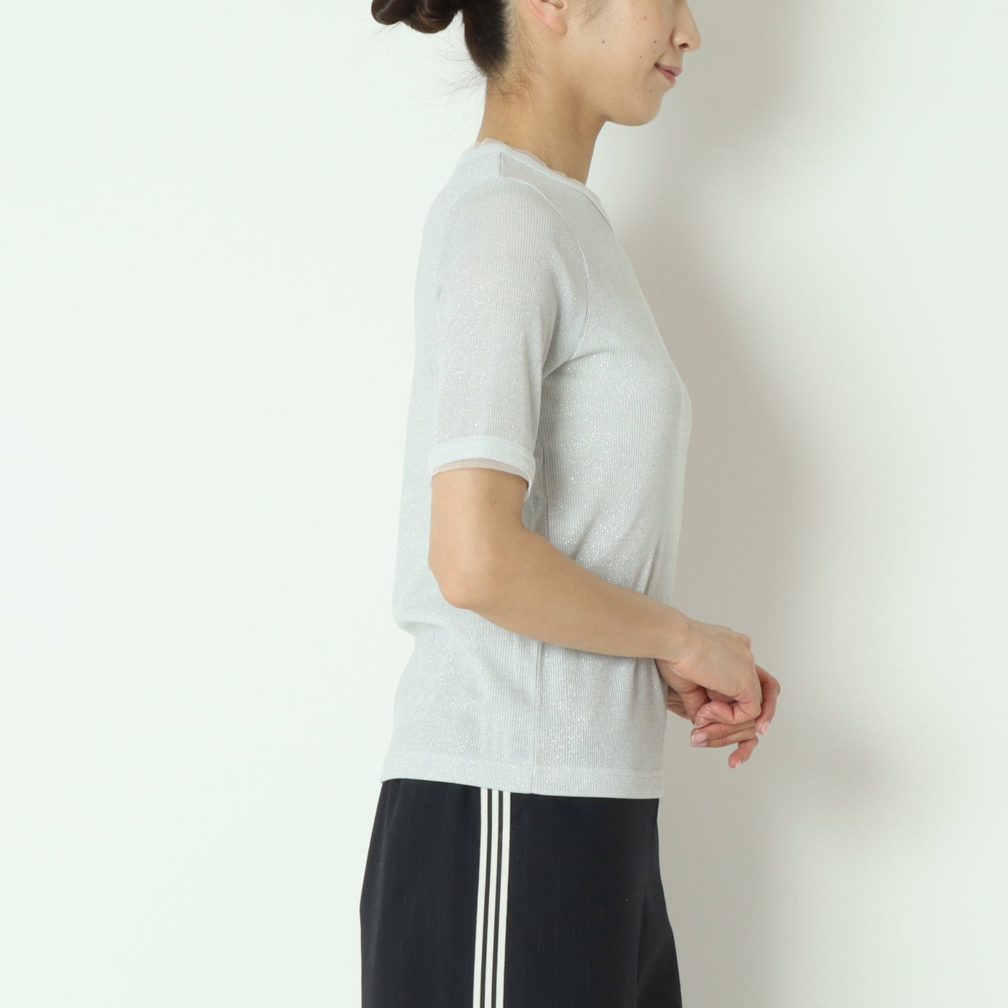 ラメリブショートスリーブTシャツ 8920773