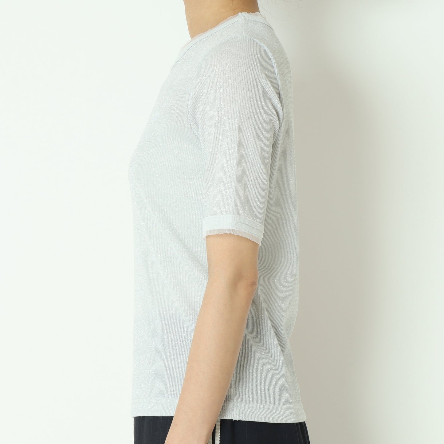 ラメリブショートスリーブTシャツ 8920773