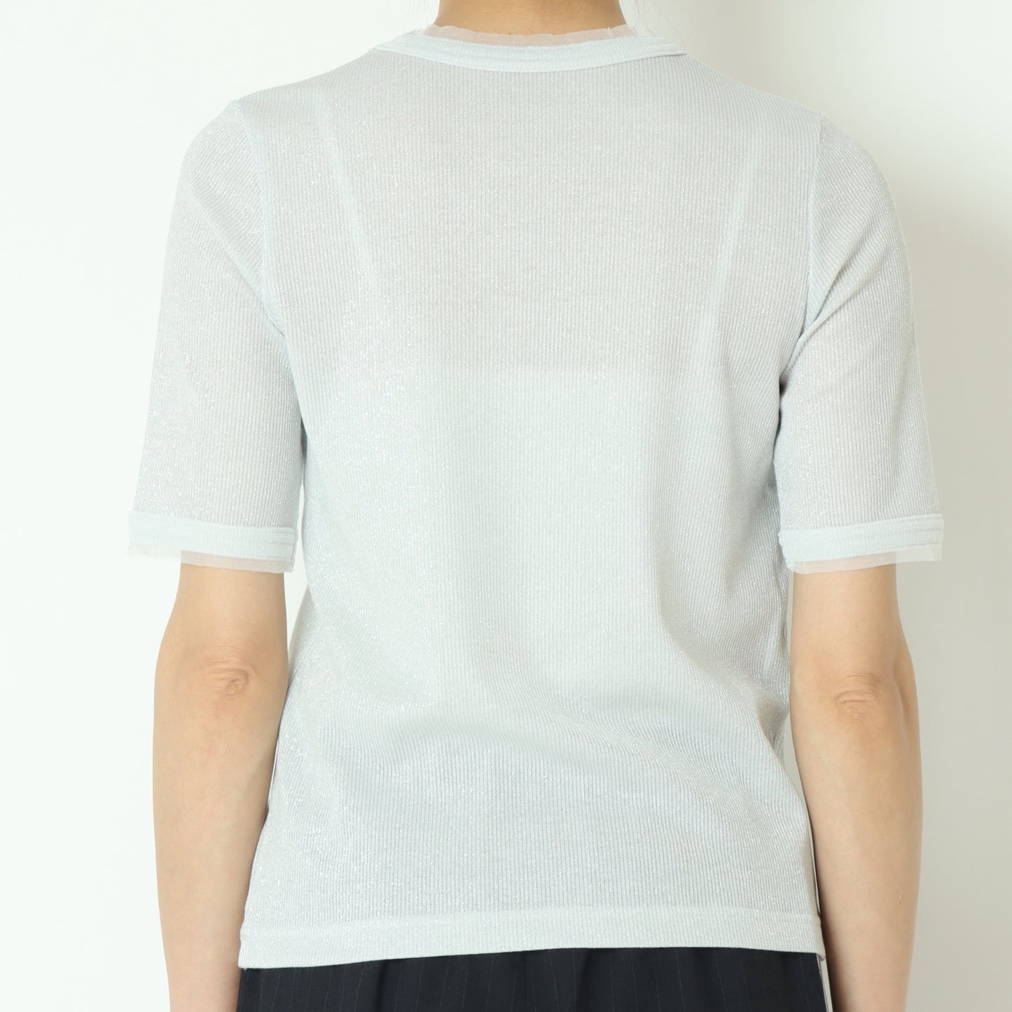 ラメリブショートスリーブTシャツ 8920773