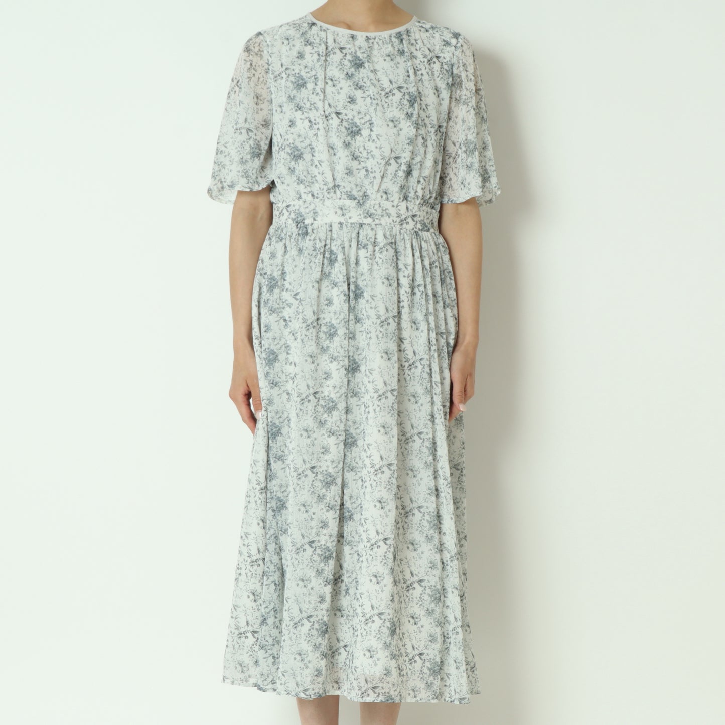 花柄シフォンワンピース 8556029