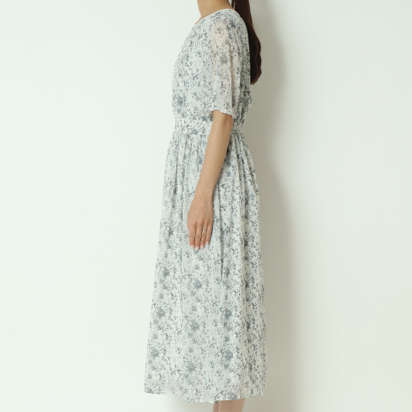 花柄シフォンワンピース 8556029