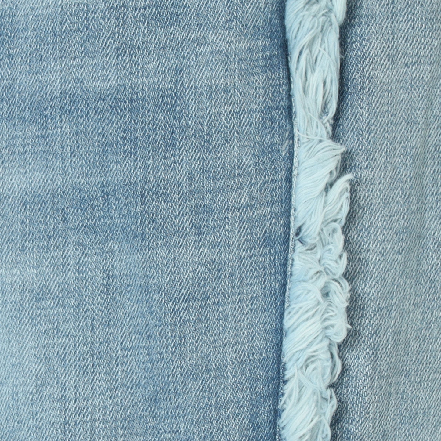 サイドフリンジストレートデニム ライトブルー  WJ172