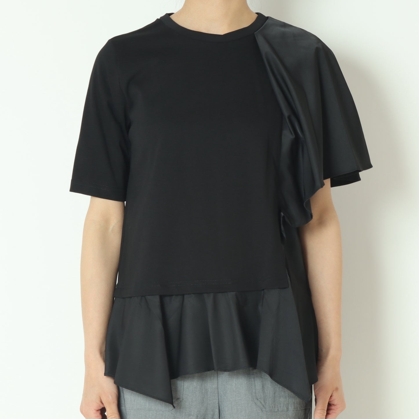 天竺×ストレッチドッキングアシメトップス 51295051