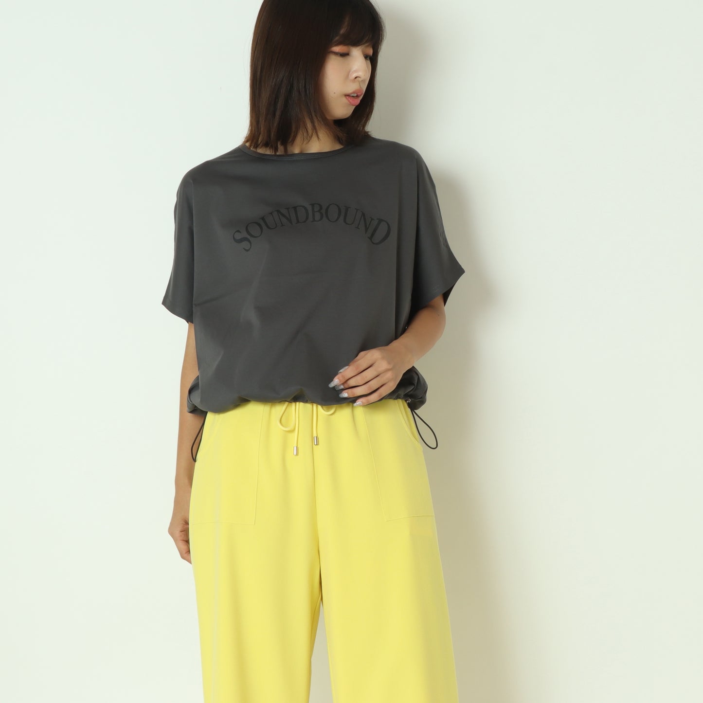 ドロストヘムプリントTシャツ 55225704