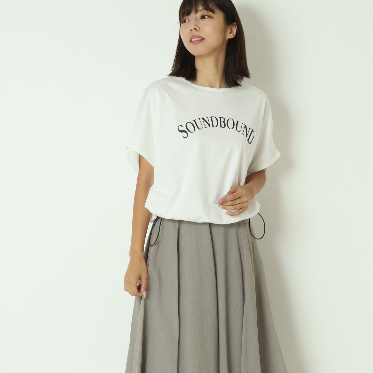 ドロストヘムプリントTシャツ 55225704