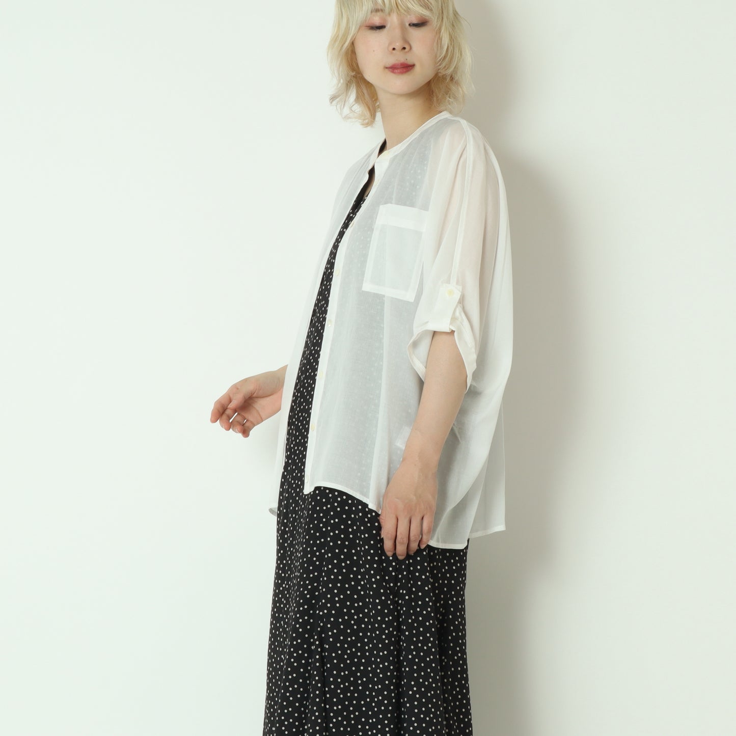 スタンドカラードルマンシアーシャツ 613763