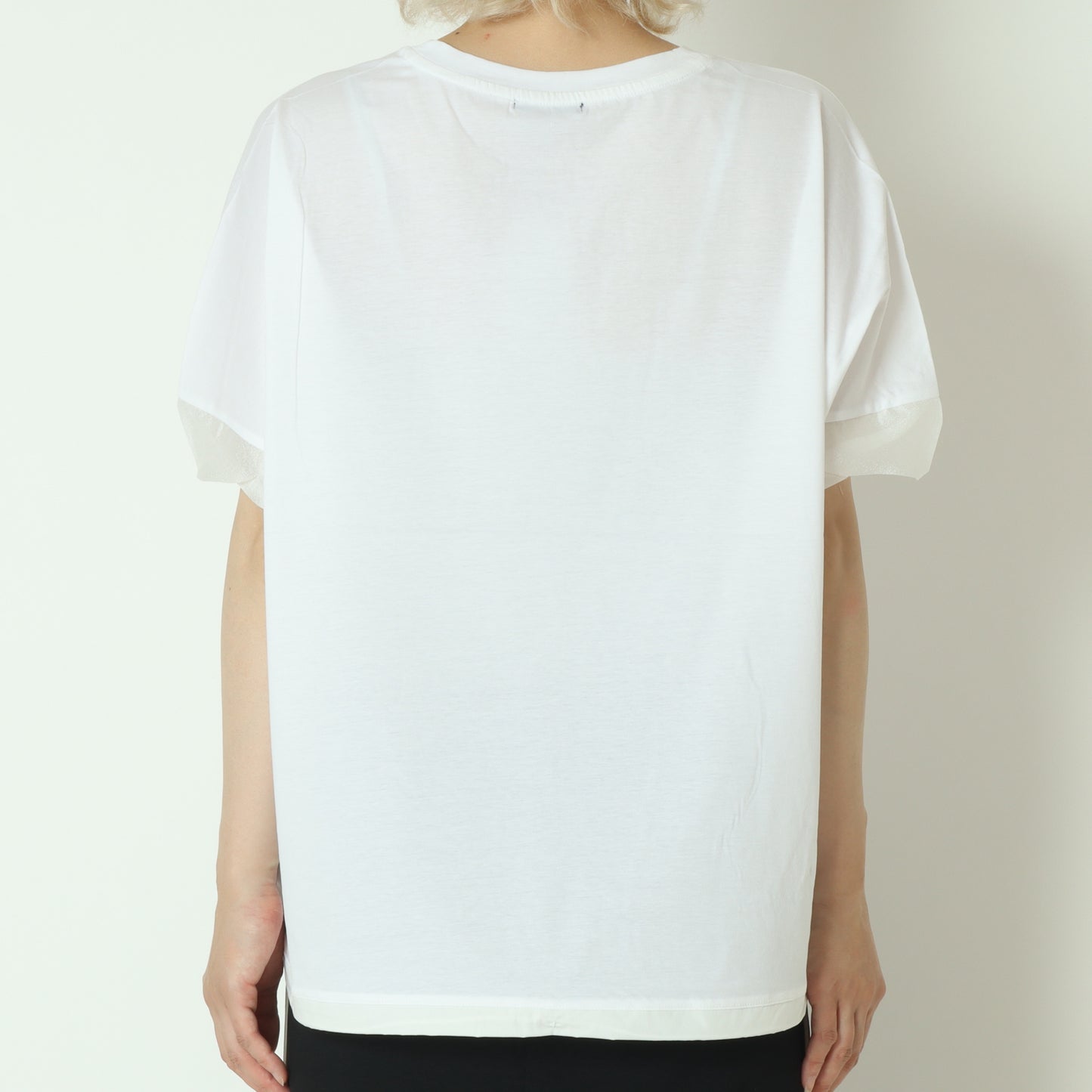 裾ドロストプリントシルケットTシャツ 623721