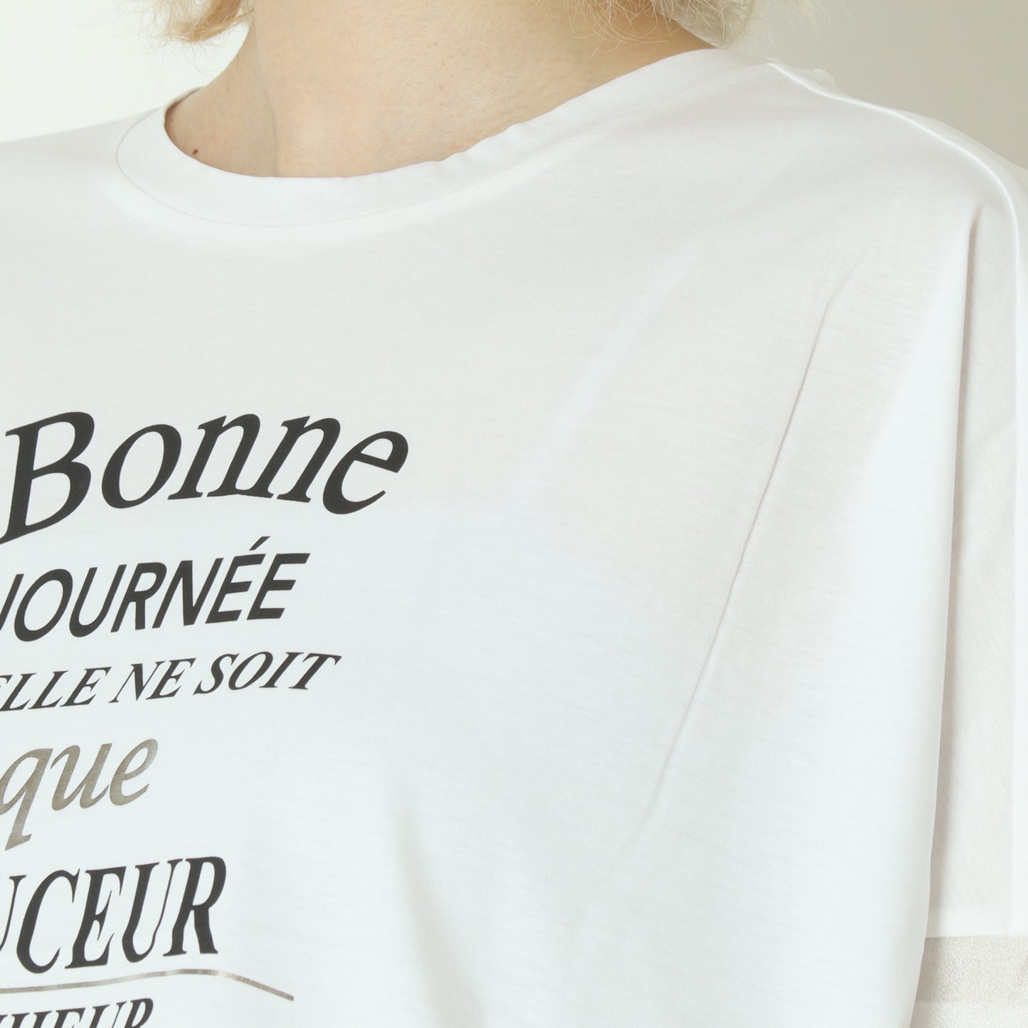 裾ドロストプリントシルケットTシャツ 623721