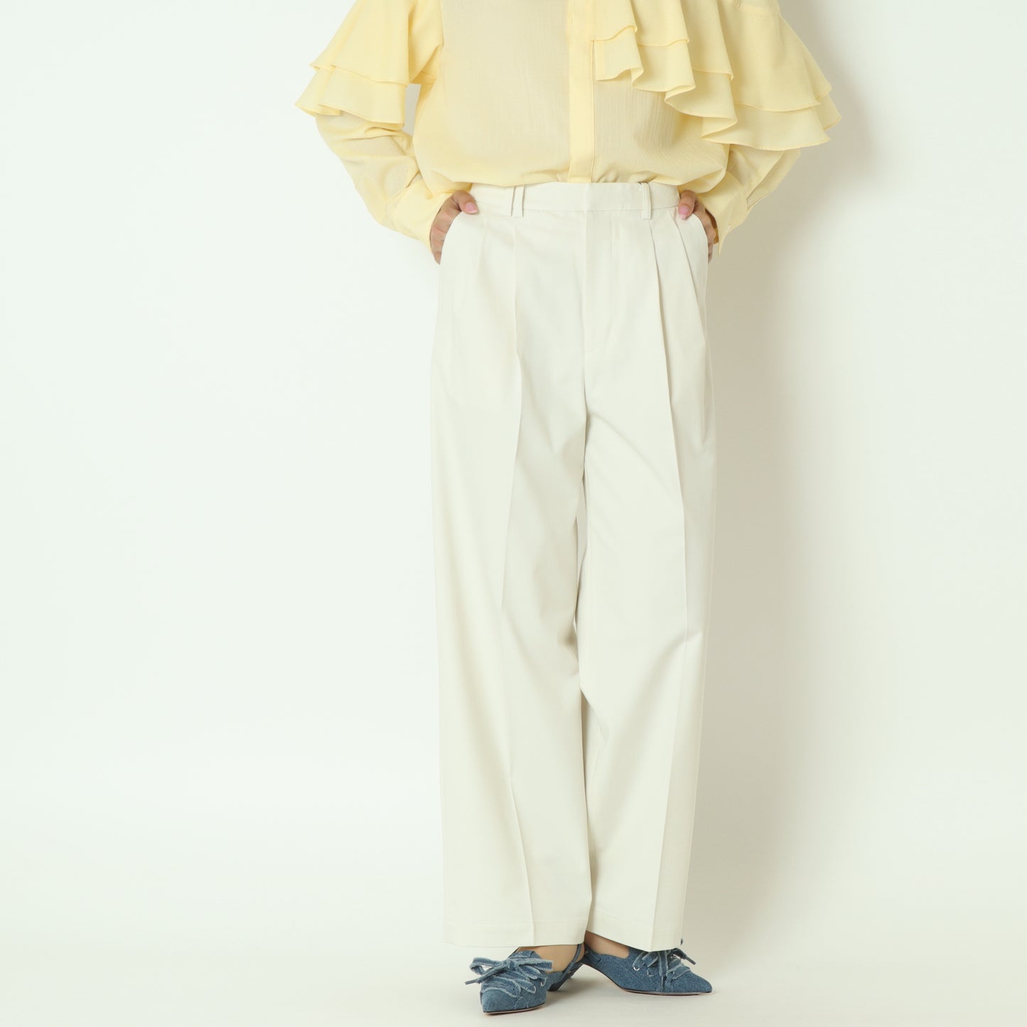 レーヨンツイルタックパンツ 251A1306