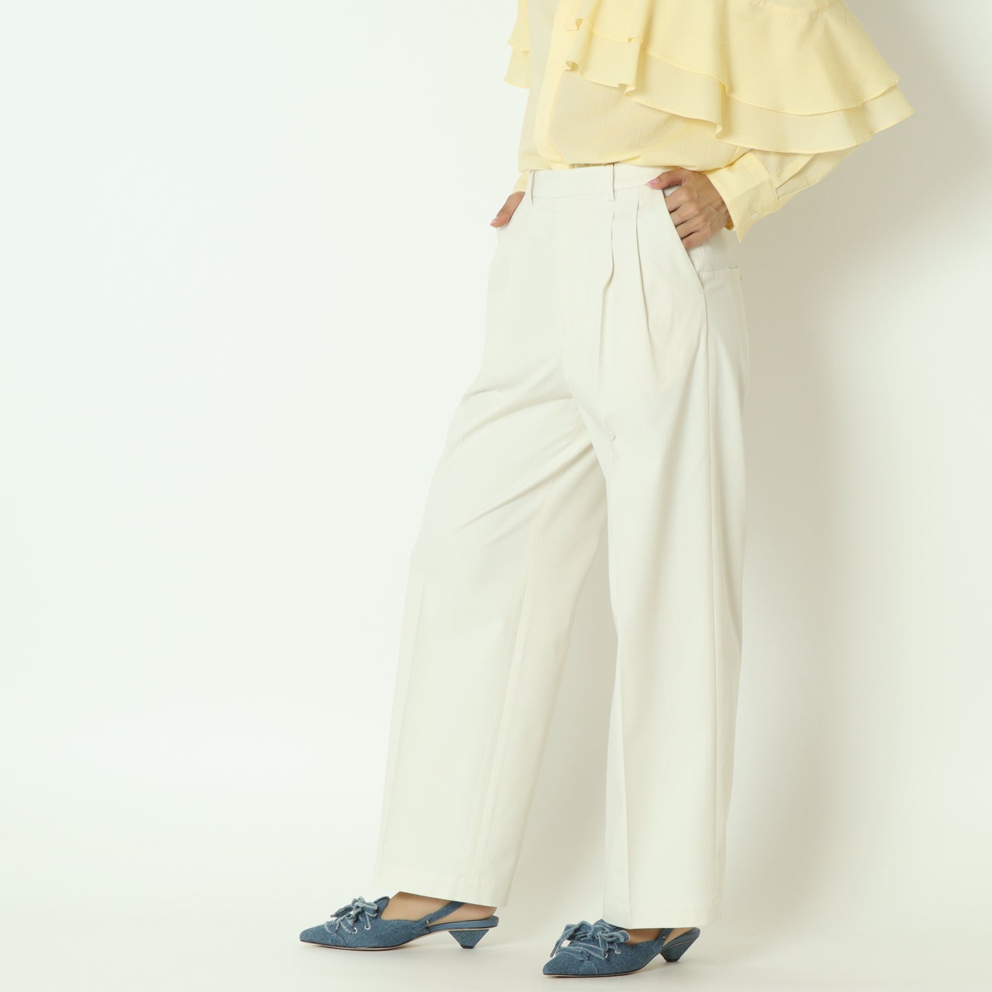 レーヨンツイルタックパンツ 251A1306