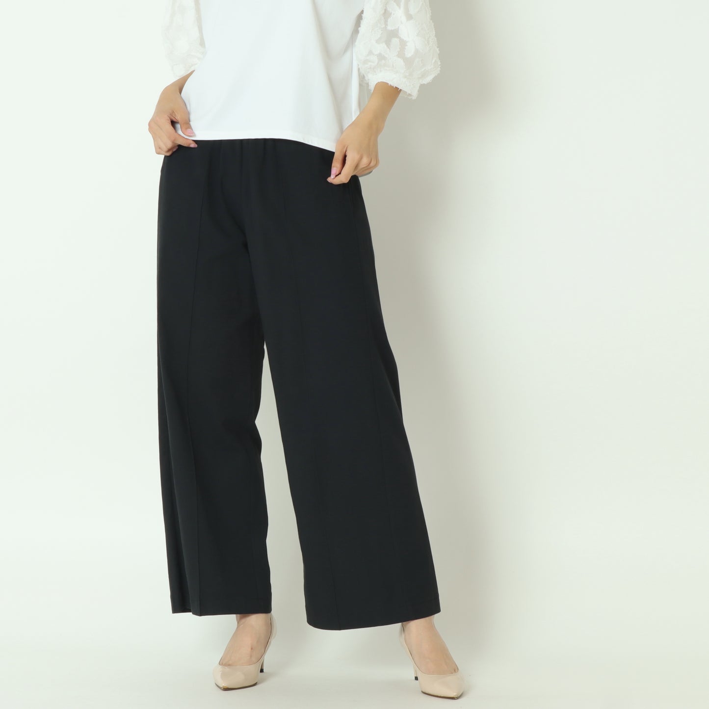 センタープレスワイドパンツ 520206