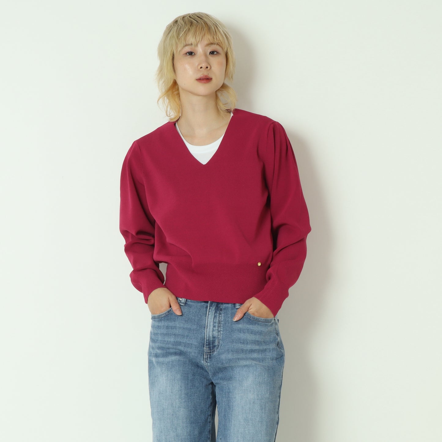 エリートストレッチVネックニット 80256101