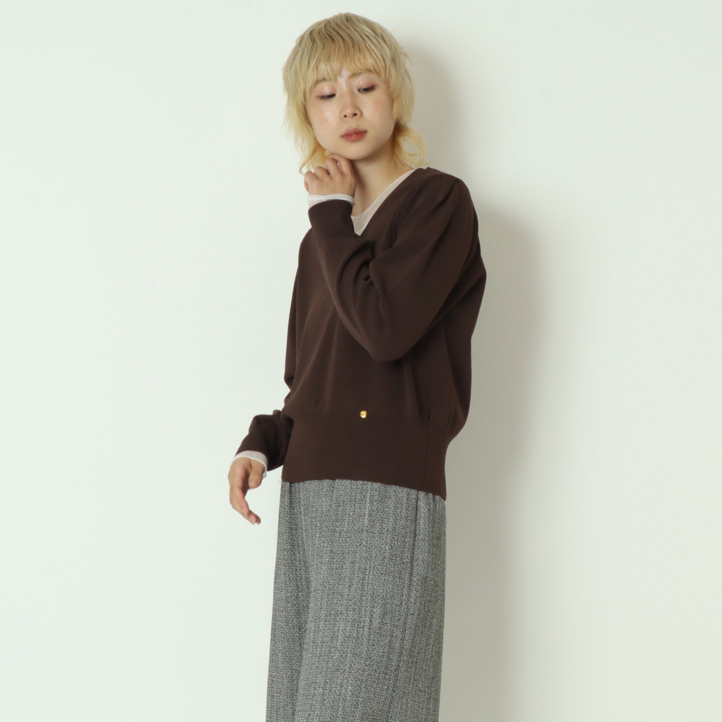 エリートストレッチVネックニット 80256101