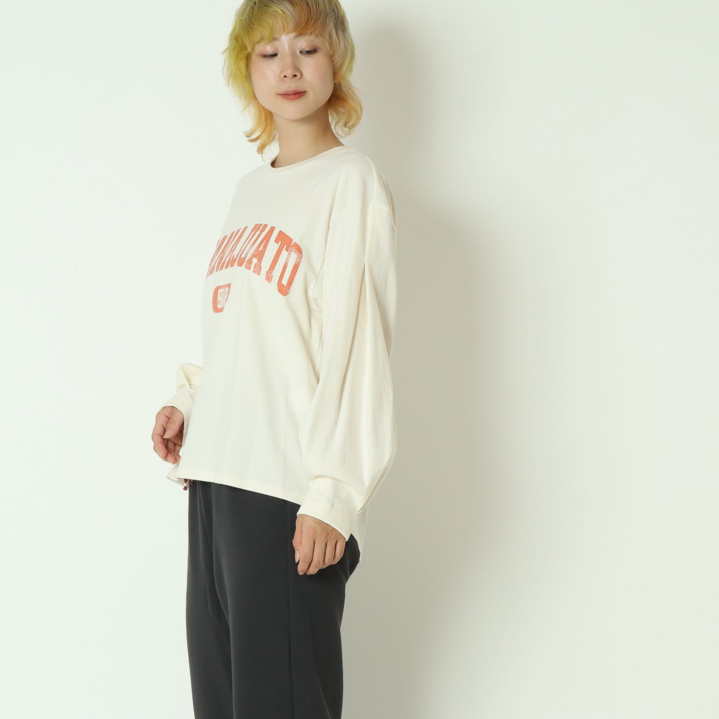 ロゴプリントバックスリットロンT 532923