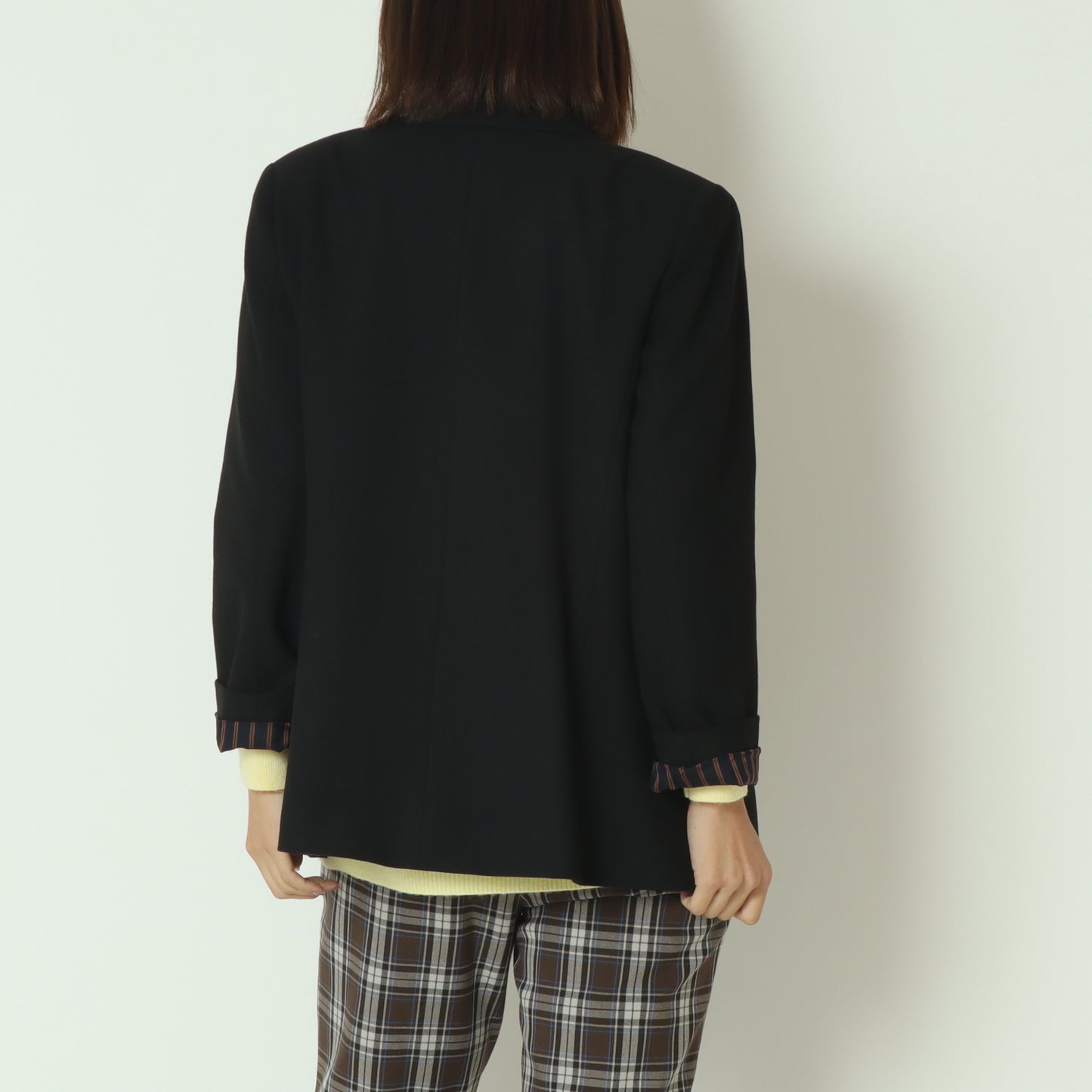 ストライプライニングテーラードダブルジャケット531471