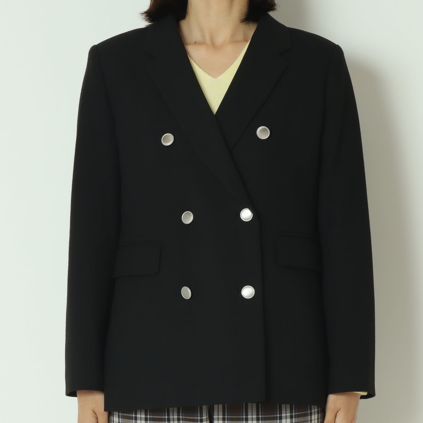 ストライプライニングテーラードダブルジャケット531471