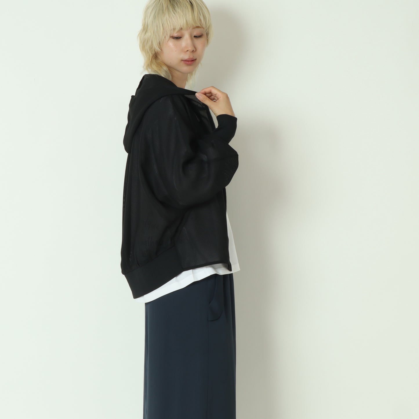メッシュジップアップフーディー 55295132