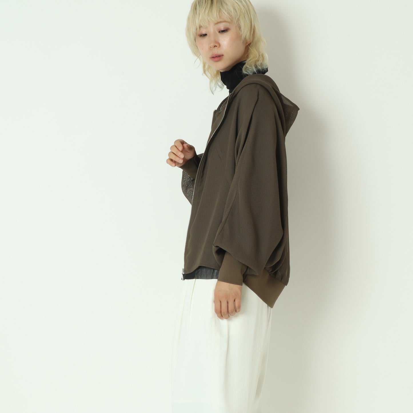 メッシュジップアップフーディー 55295132