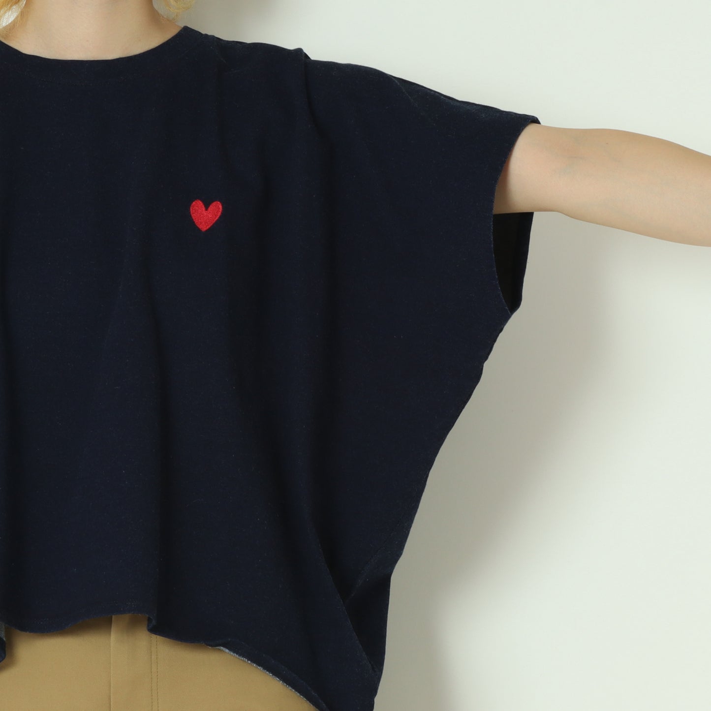 スウェットデニムハート刺繍プルオーバー 55235515