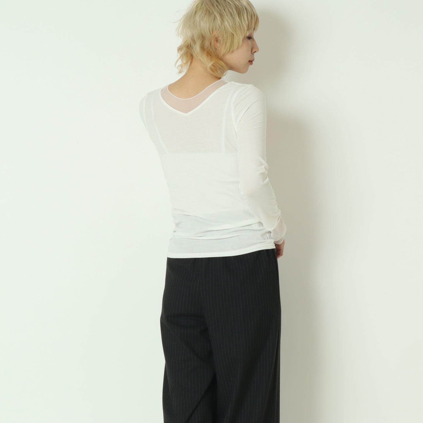 シアードッキング長袖カットソー 55095522