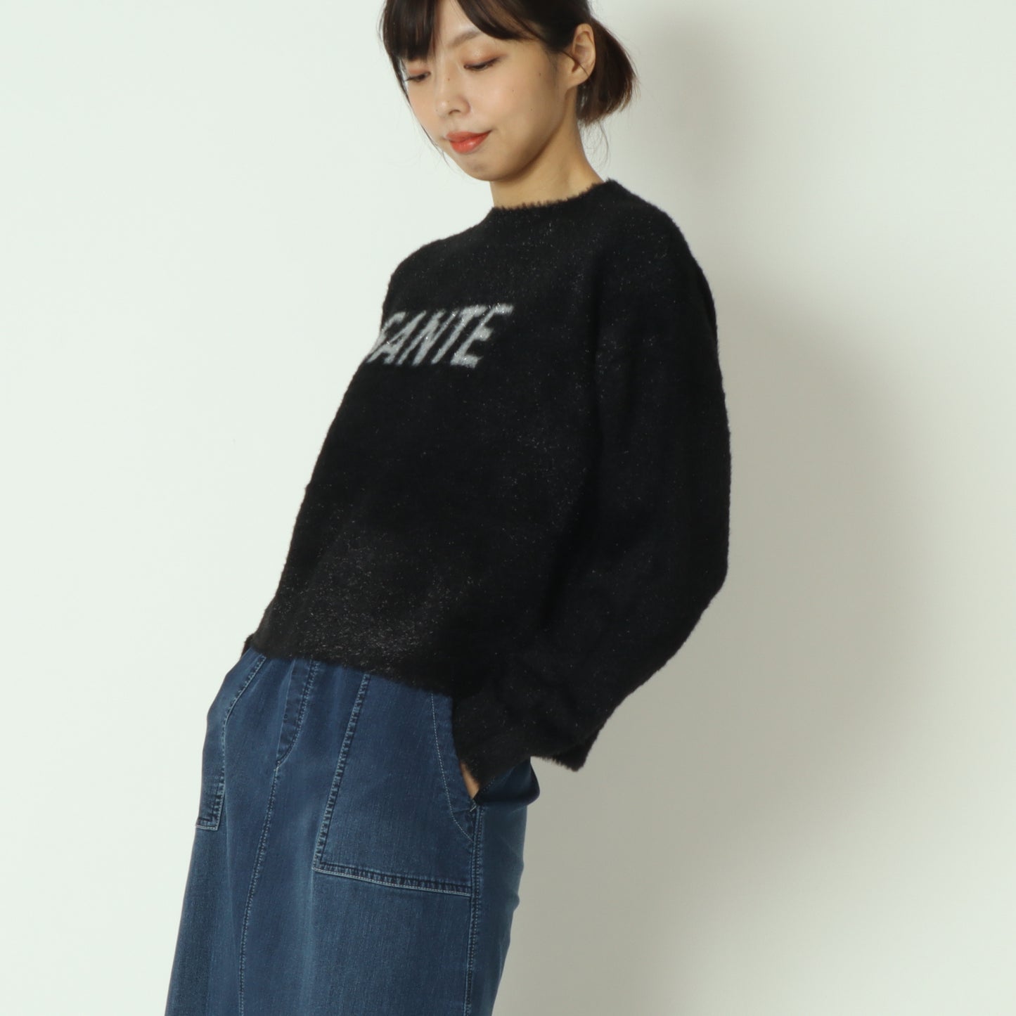 ラメシャギーロゴニット 55225509