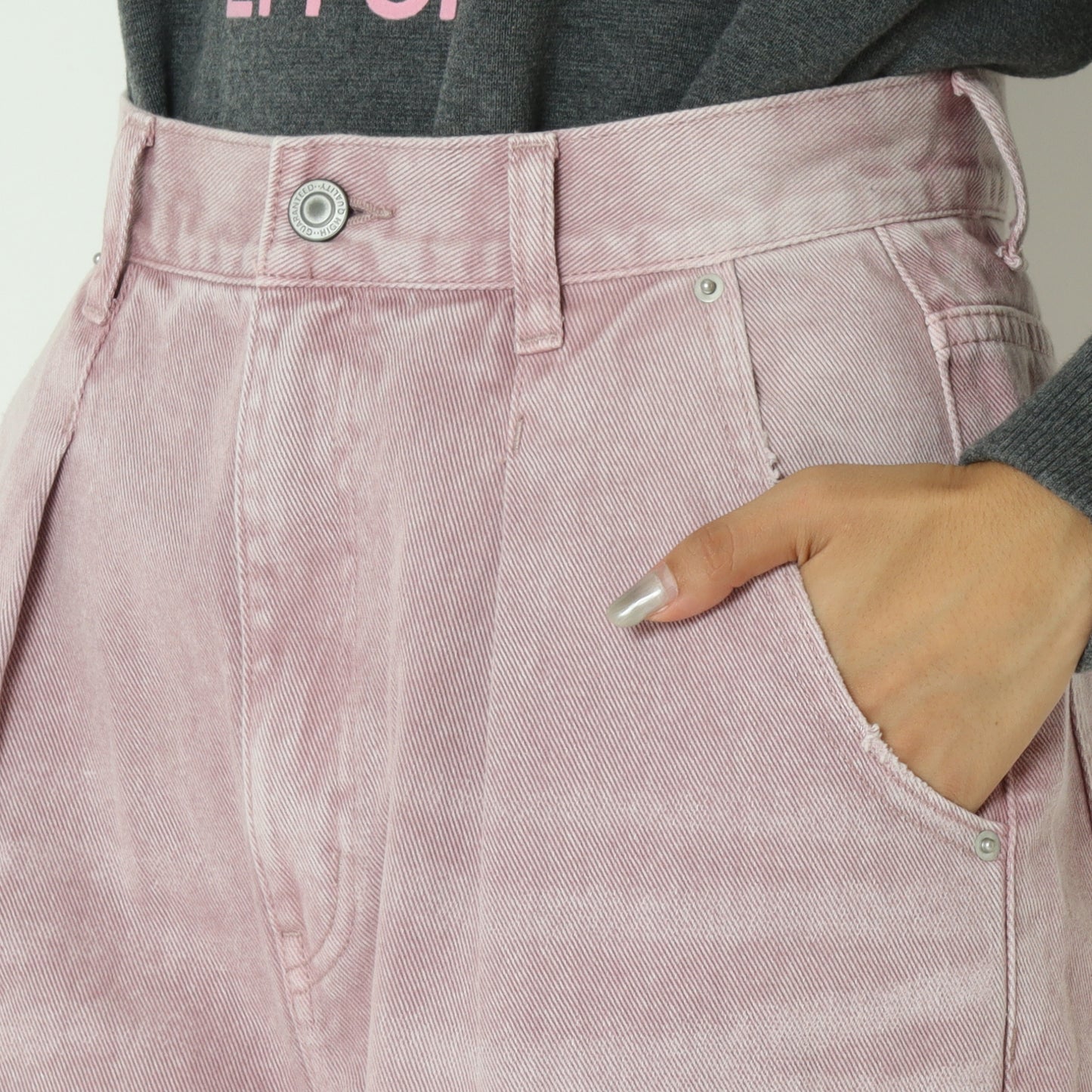 ハイライズタックワイドパンツ Y252-31064