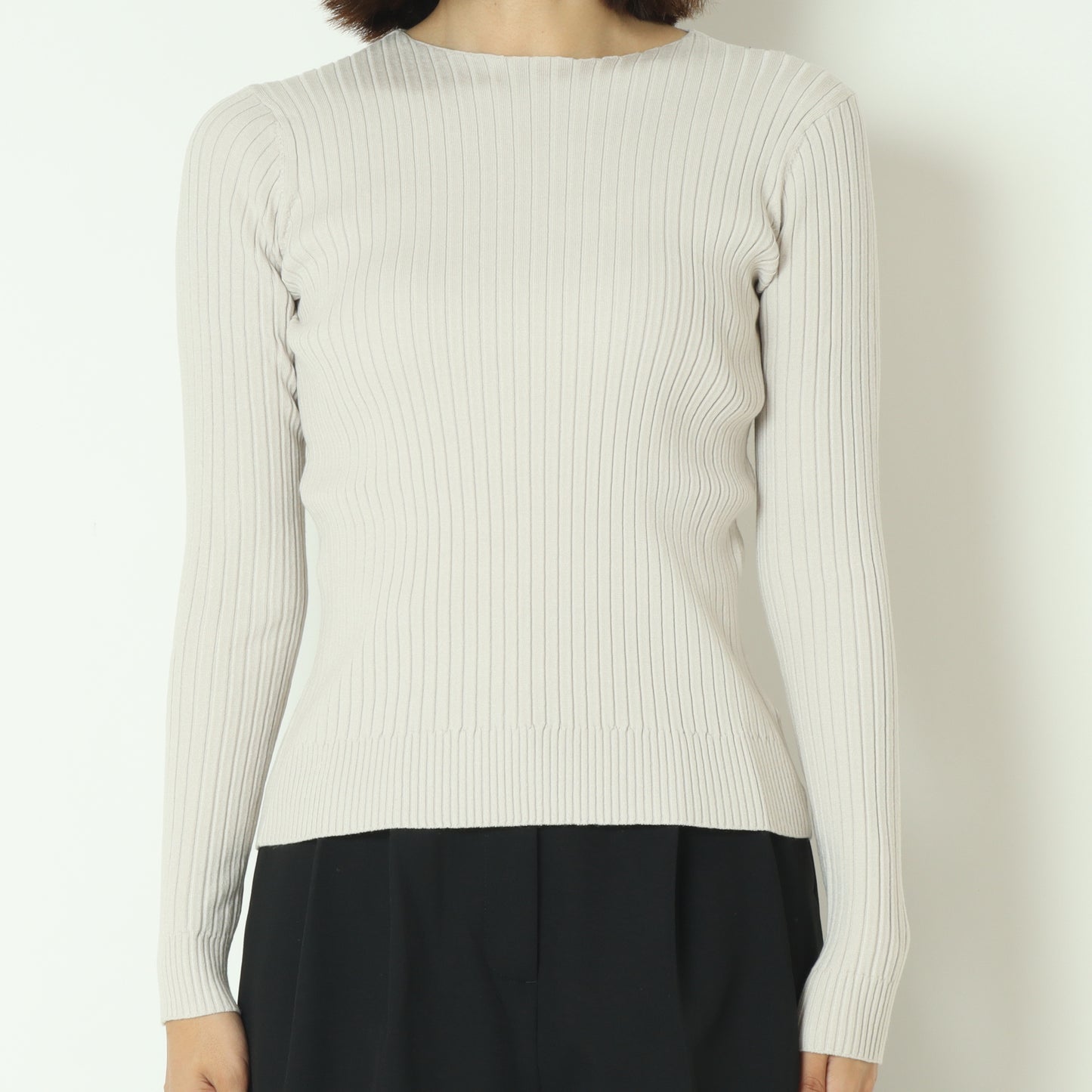 ストレッチリブクルーネックセーター 70534G