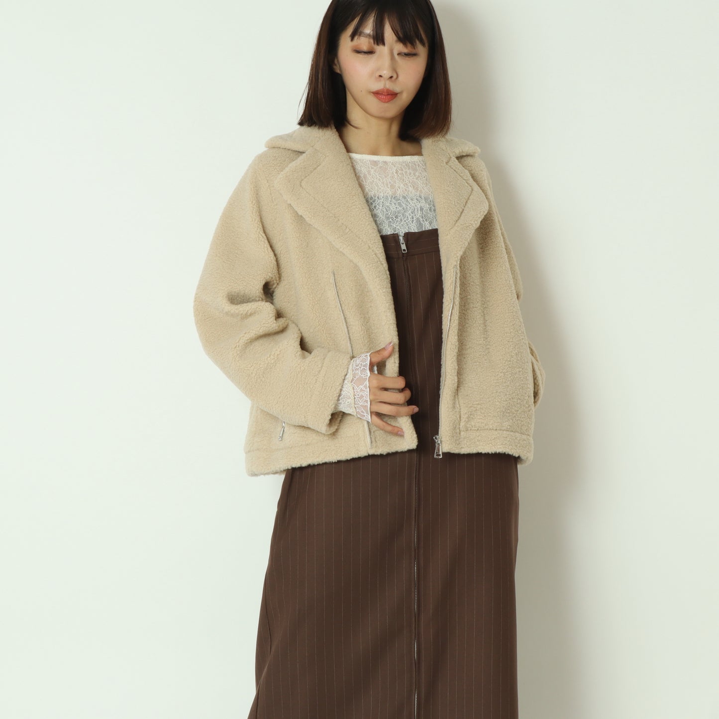 ライダースディテールボアジャケット 57110