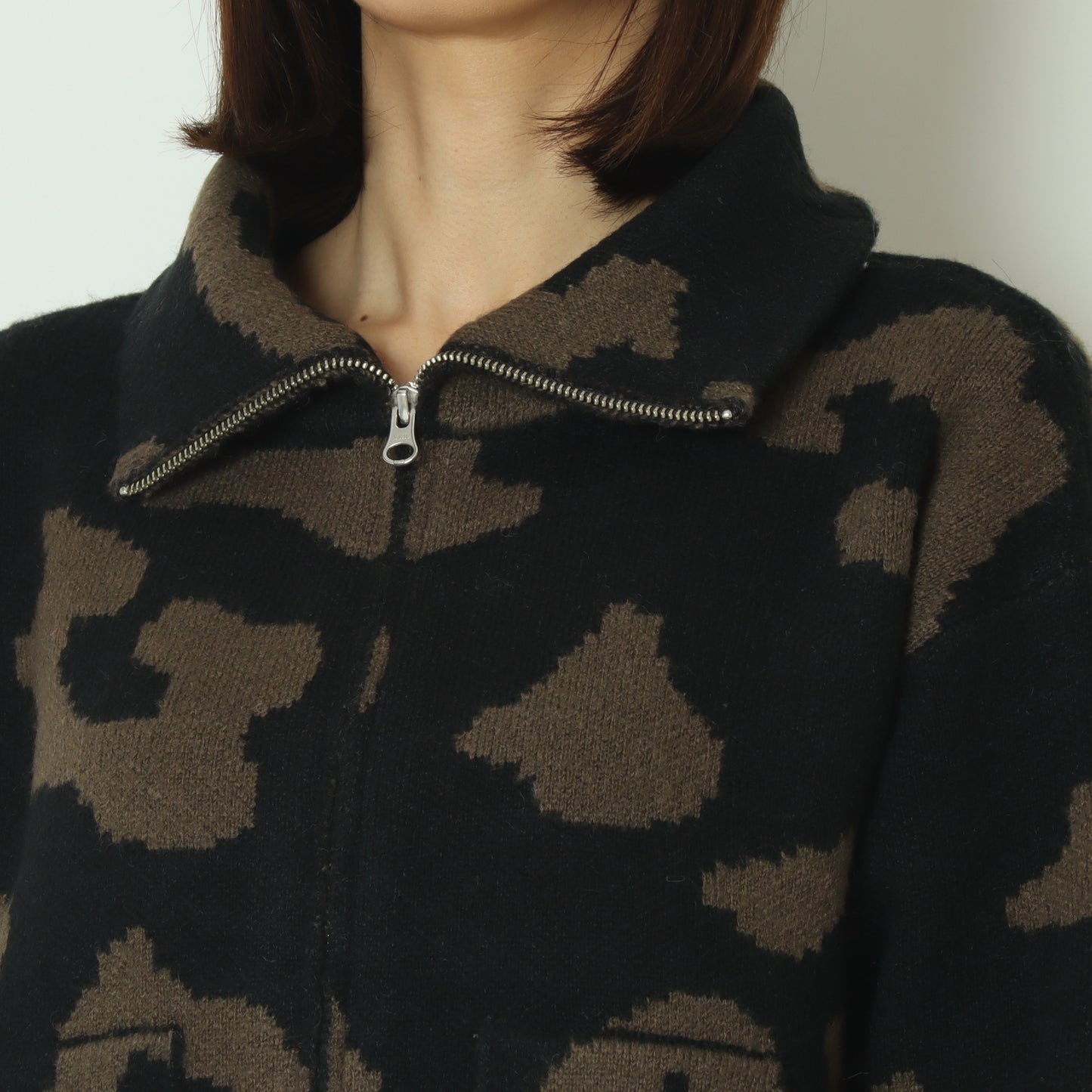 ジャガードニットブルゾン MGKN-25130-A