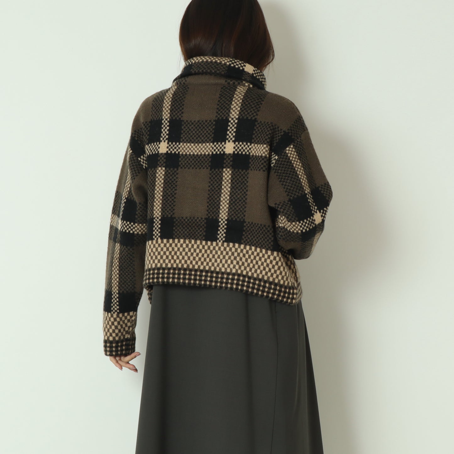 ジャガードニットブルゾン MGKN-25130-A