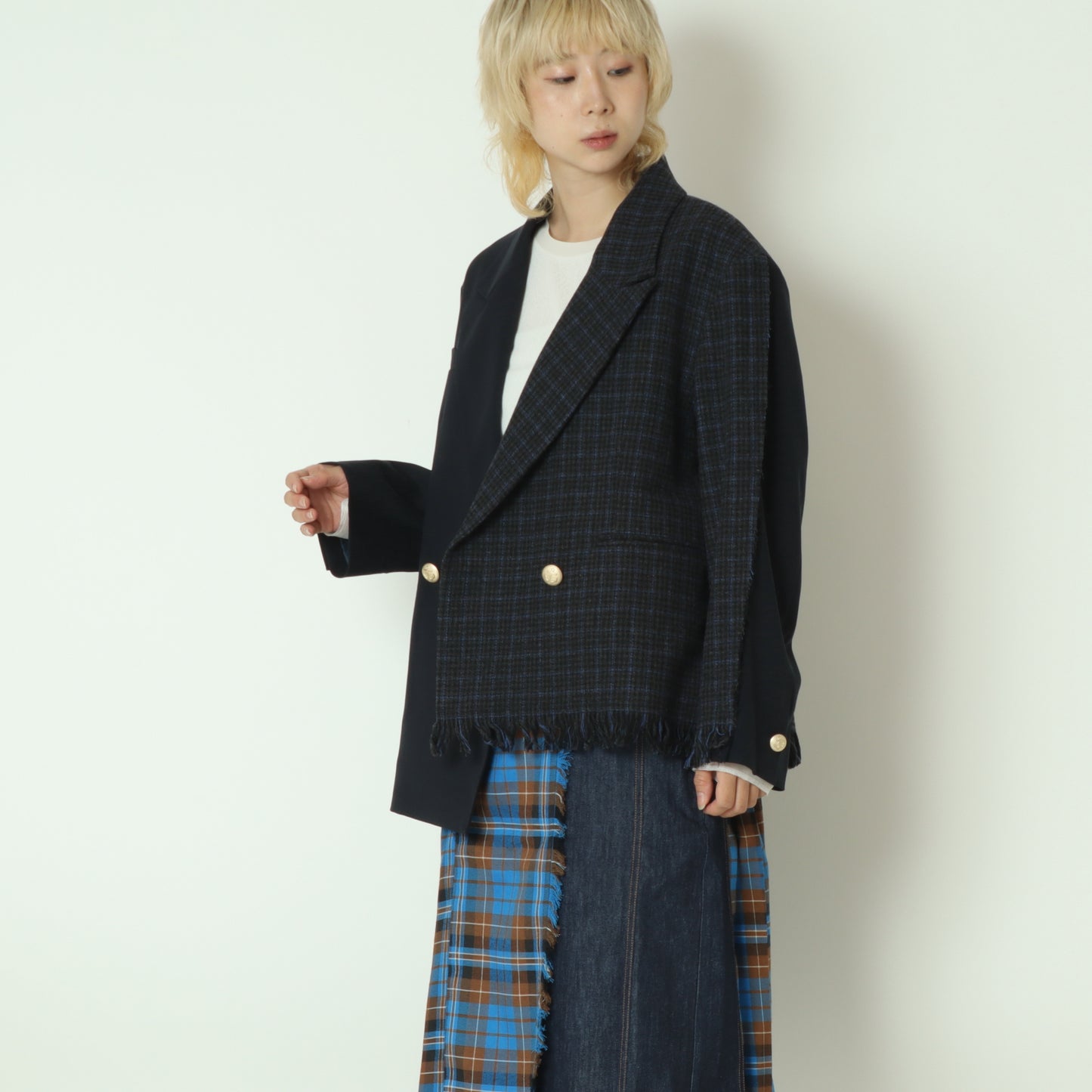 異素材ドッキングジャケット 25A-J-1