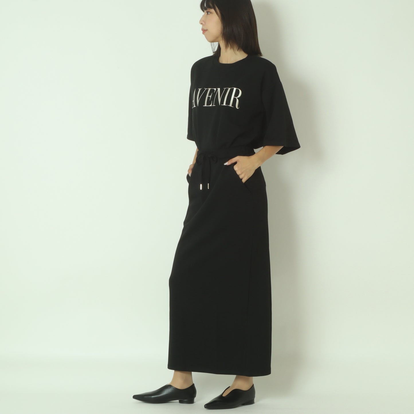 ロゴ刺繍半袖スウェットトップス 750332