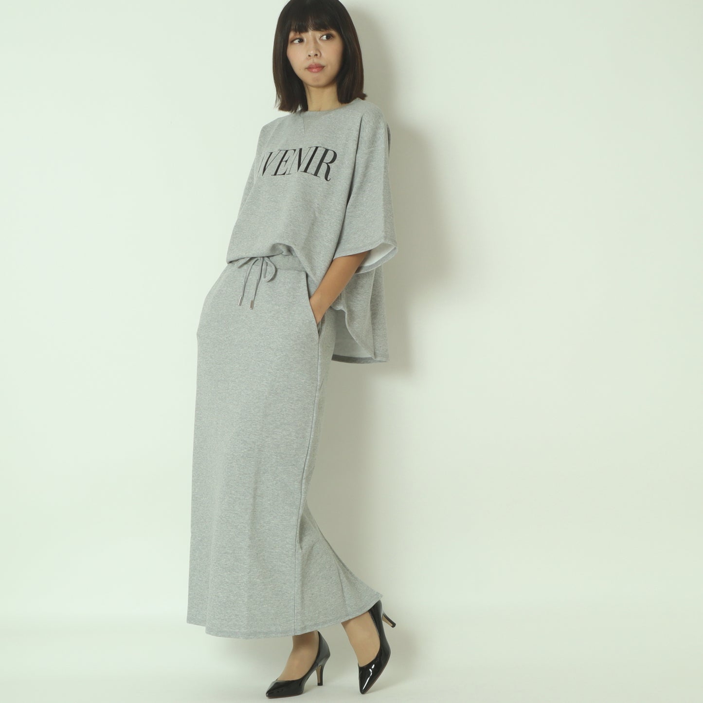ロゴ刺繍半袖スウェットトップス 750332