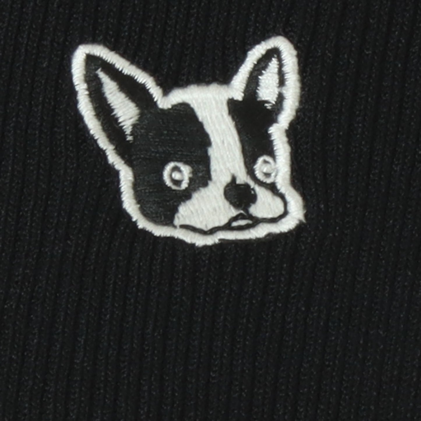 フレンチブルワンポイント刺繍リブニット 751232