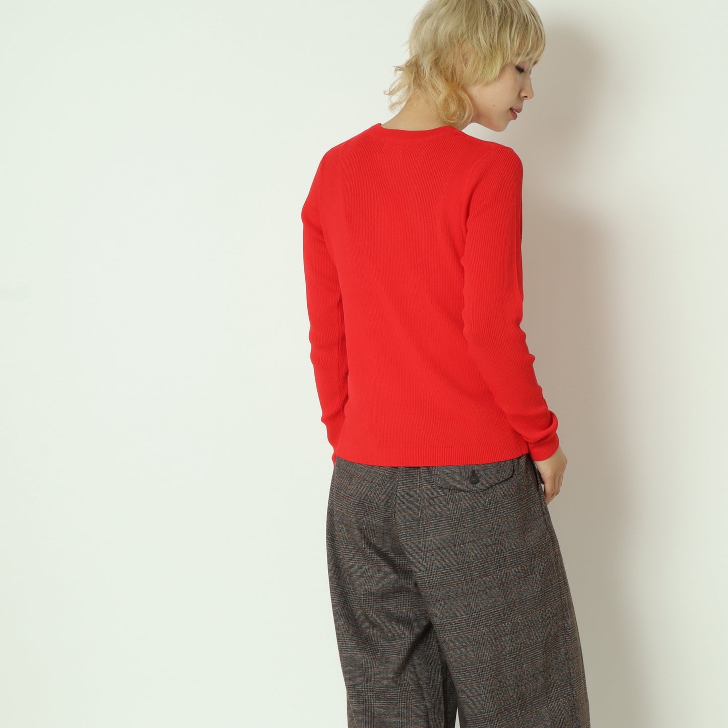 フレンチブルワンポイント刺繍リブニット 751232