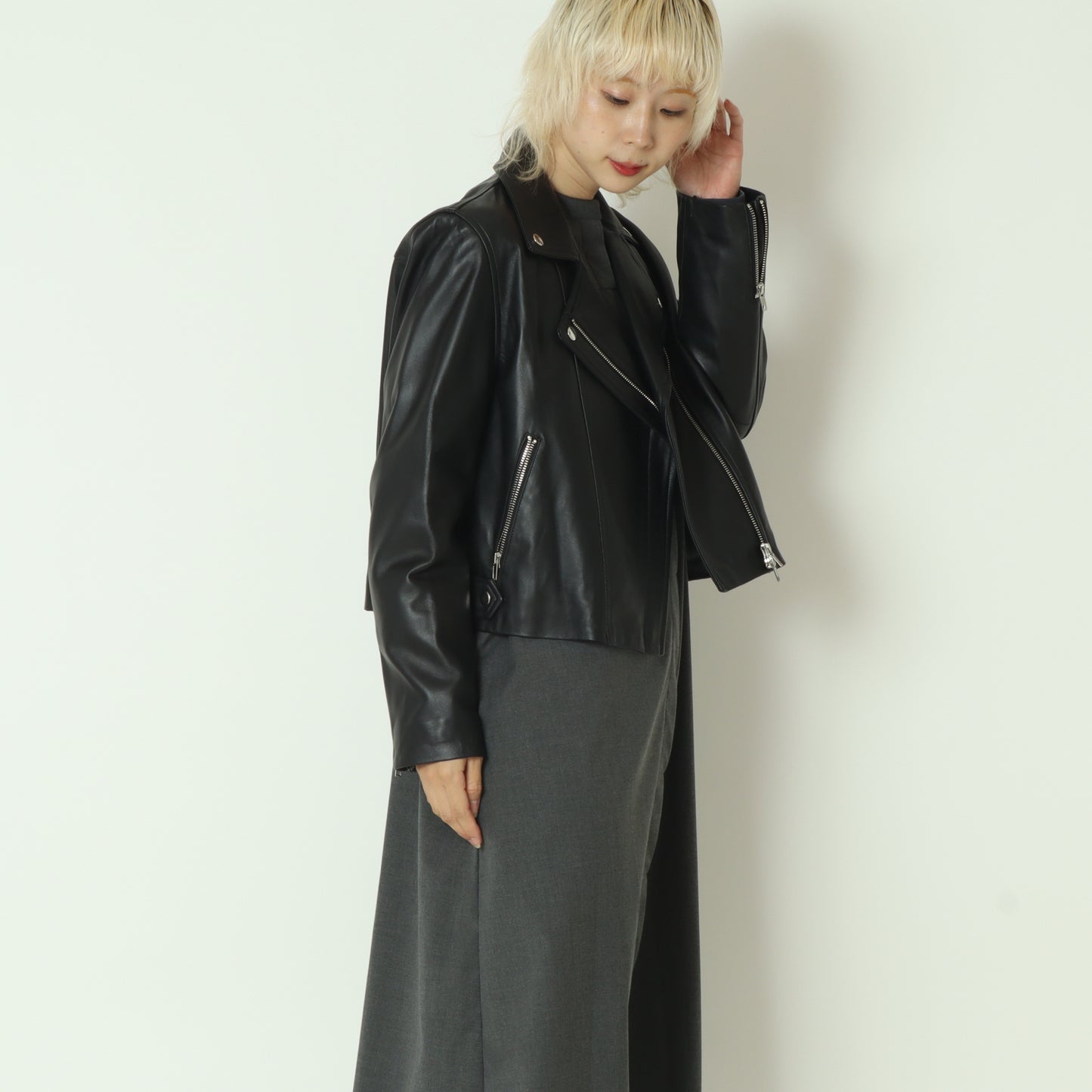 レザーライダースジャケット SK611