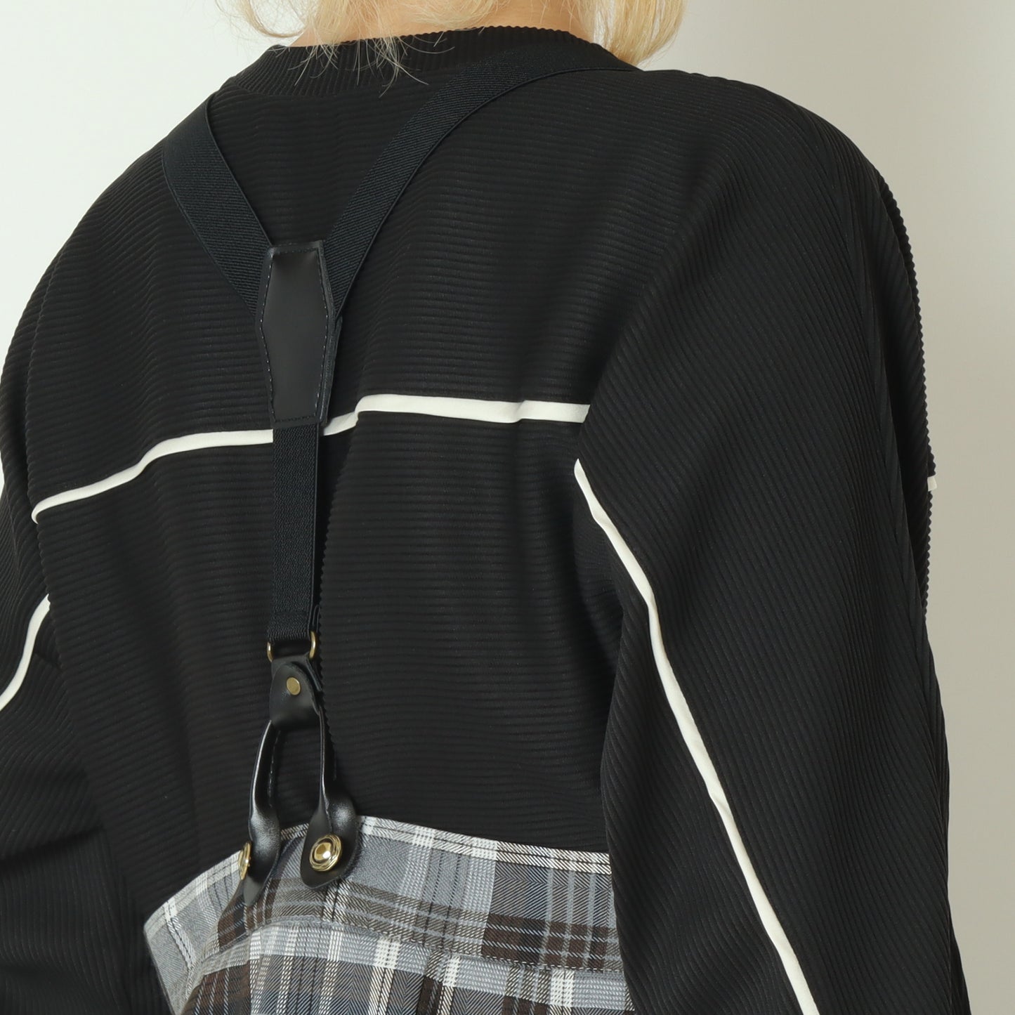 チェックデニムコンビネーションサロペット 1253-06030