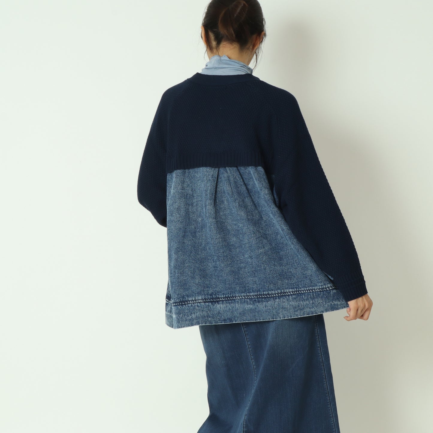 デニムコンビVZIPブルゾンカーデ 5534091