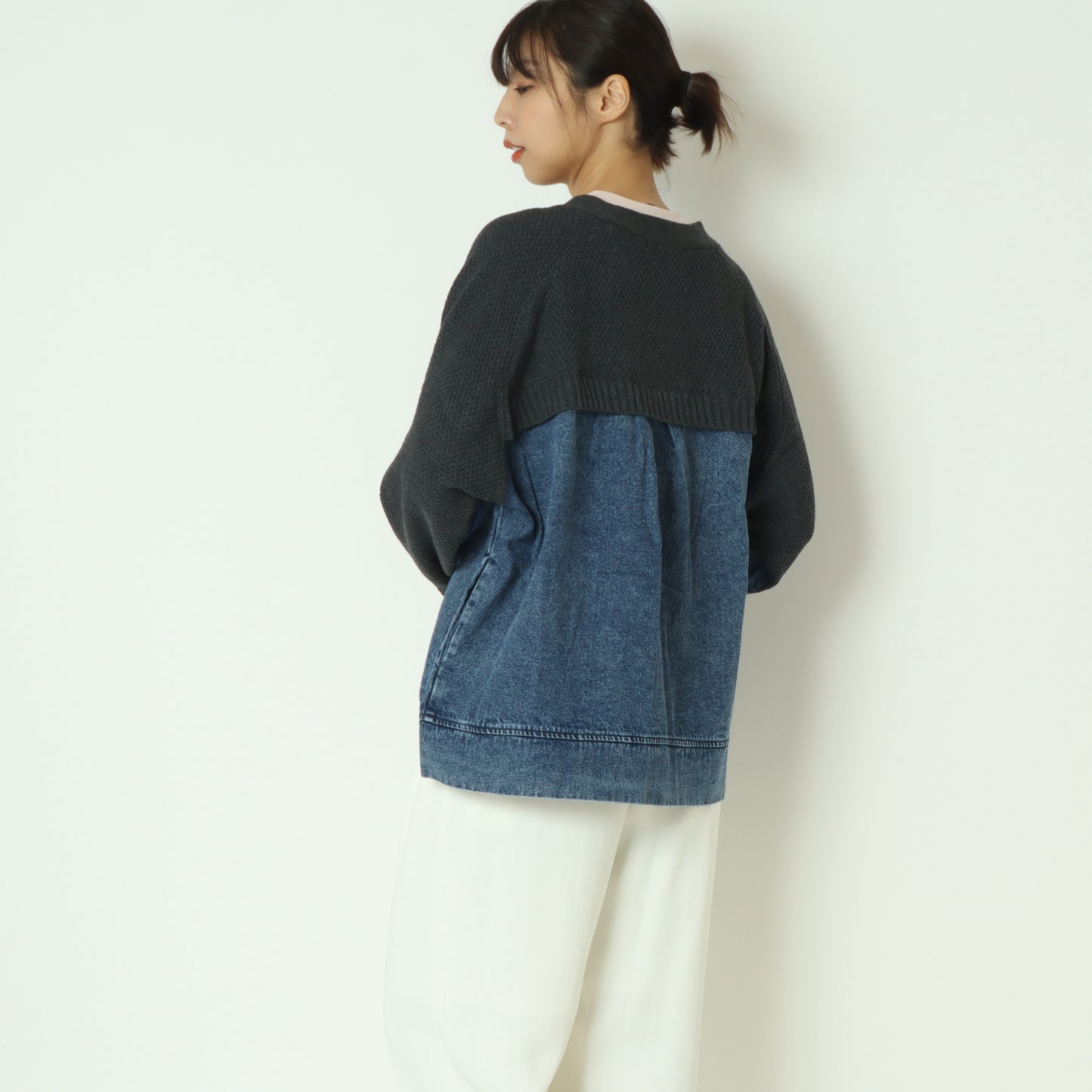 デニムコンビVZIPブルゾンカーデ 5534091