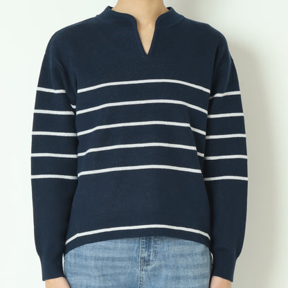 ボーダーラメJQスキッパープルオーバー 245LA0417