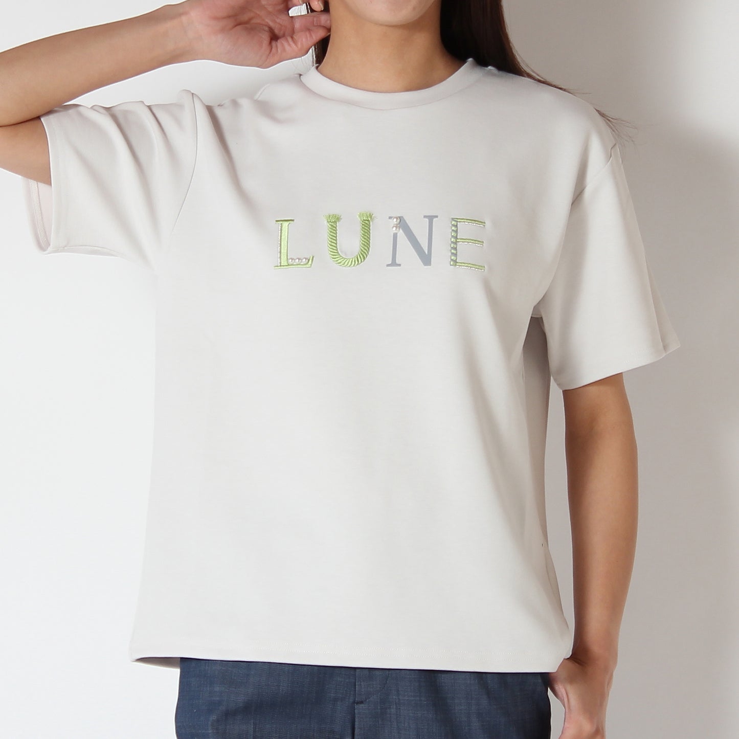 LUNEパールロゴＴシャツ　7321005