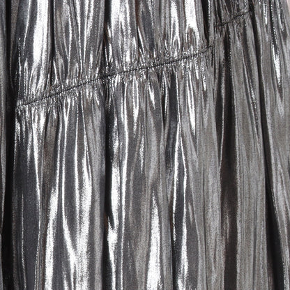ヴィンテージサテン箔加工アシメシャーリングスカート J4546A-24