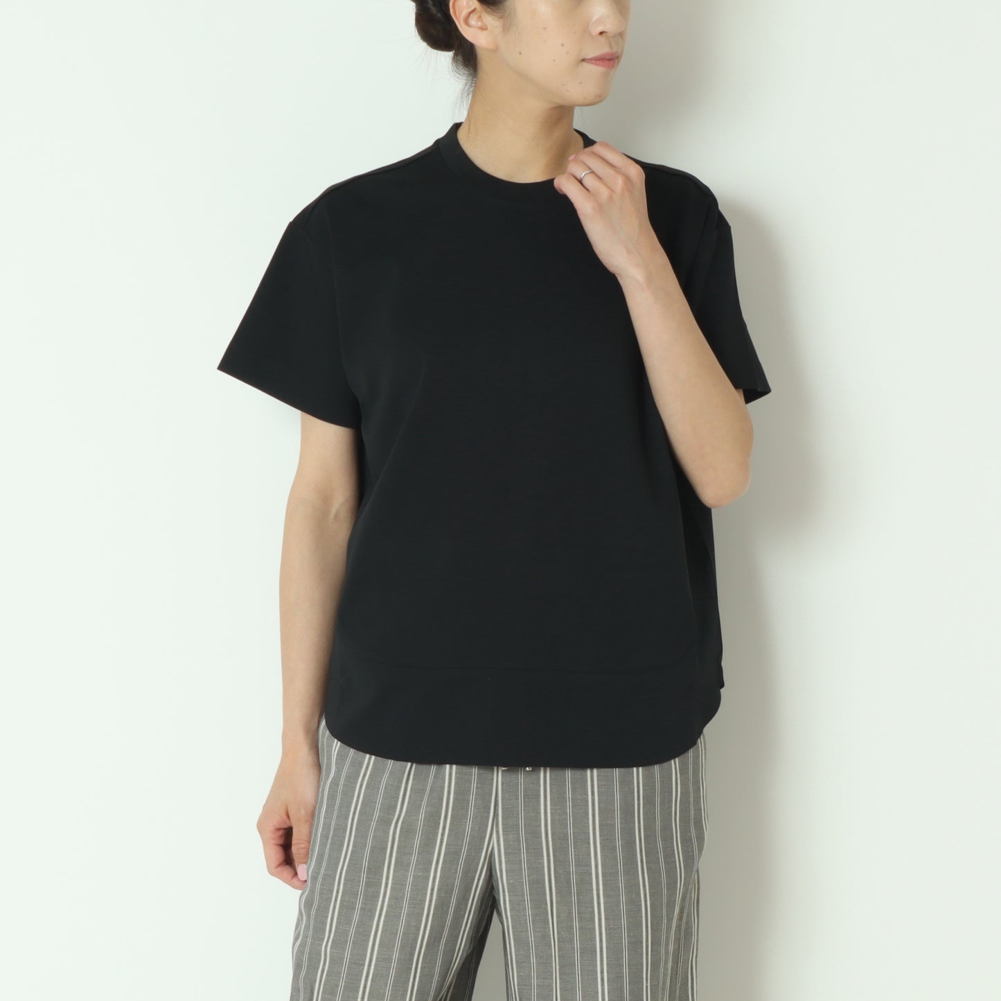 裾切り替え半袖カットソー　80255717